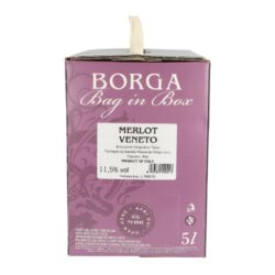 Víno Borga Merlot IGT 5l 11,5%, červené, Bag in box  (IMERVZEB5)